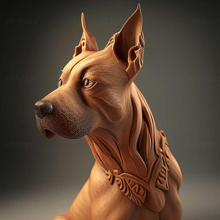3D model Tazy dog breed dog (STL)